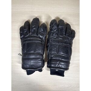 VTG‎ Kombi Ladies Medium Winter Ski Gloves Black Genuine Leather Made In Japan